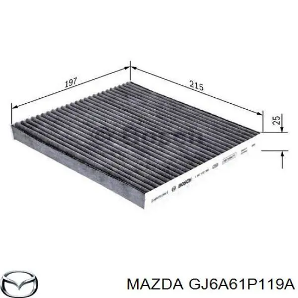 GJ6A61P119A Mazda фильтр салона