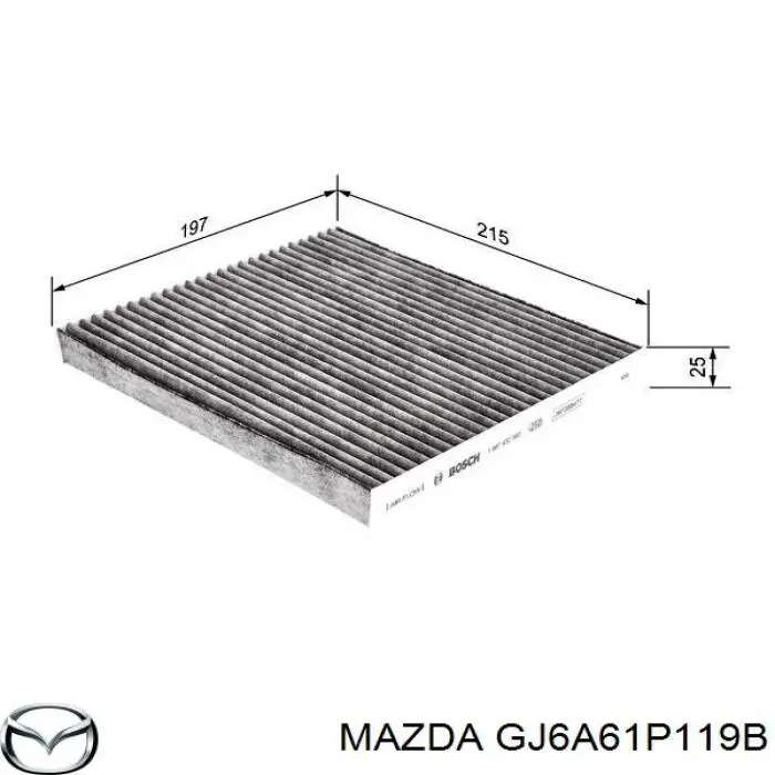 GJ6A61P119B Mazda фильтр салона