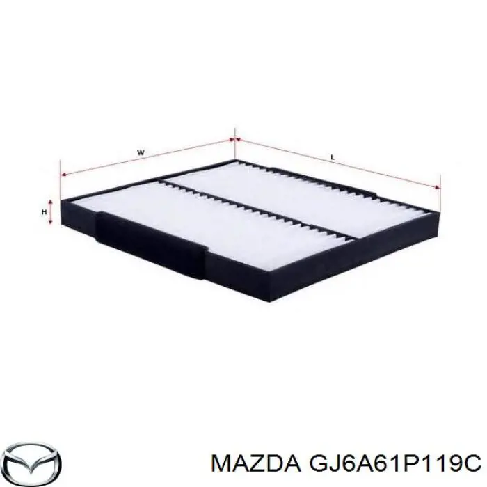 Купить GJ6A61P119C Mazda Фильтр салона угольный