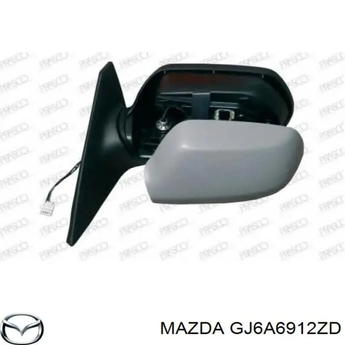 Купить GR2F6912ZB Mazda Боковое зеркало заднего вида правое