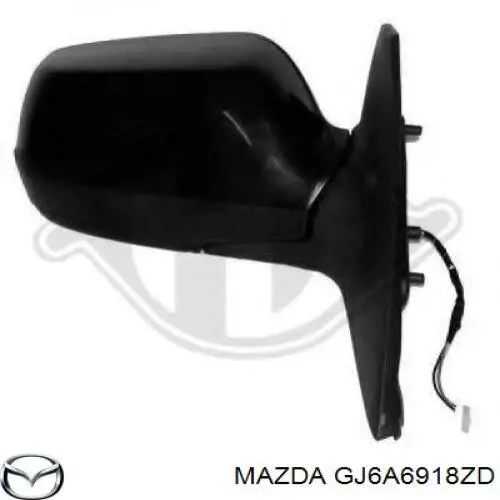 GJ6A6918ZD Mazda espelho de retrovisão esquerdo
