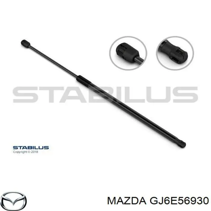 Amortiguador de maletero GJ6E56930 Mazda