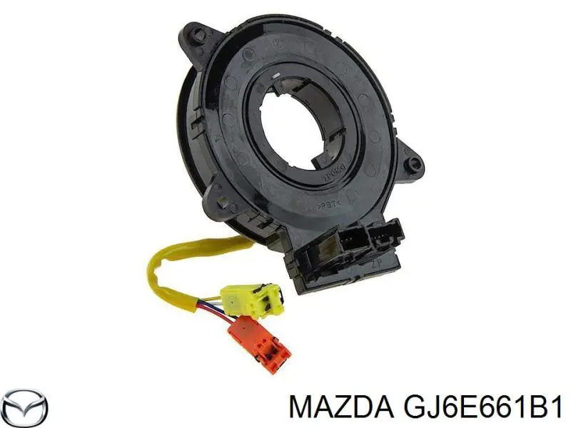 GJ6E661B1 Mazda anel airbag de contato, cabo plano do volante