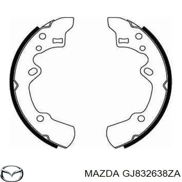 GJ832638ZA Mazda колодки тормозные задние барабанные