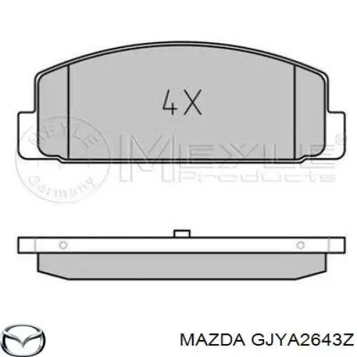GJYA2643Z Mazda колодки тормозные задние дисковые