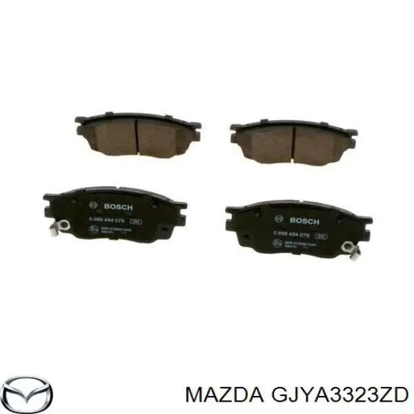 Передние тормозные колодки GJYA3323ZD Mazda