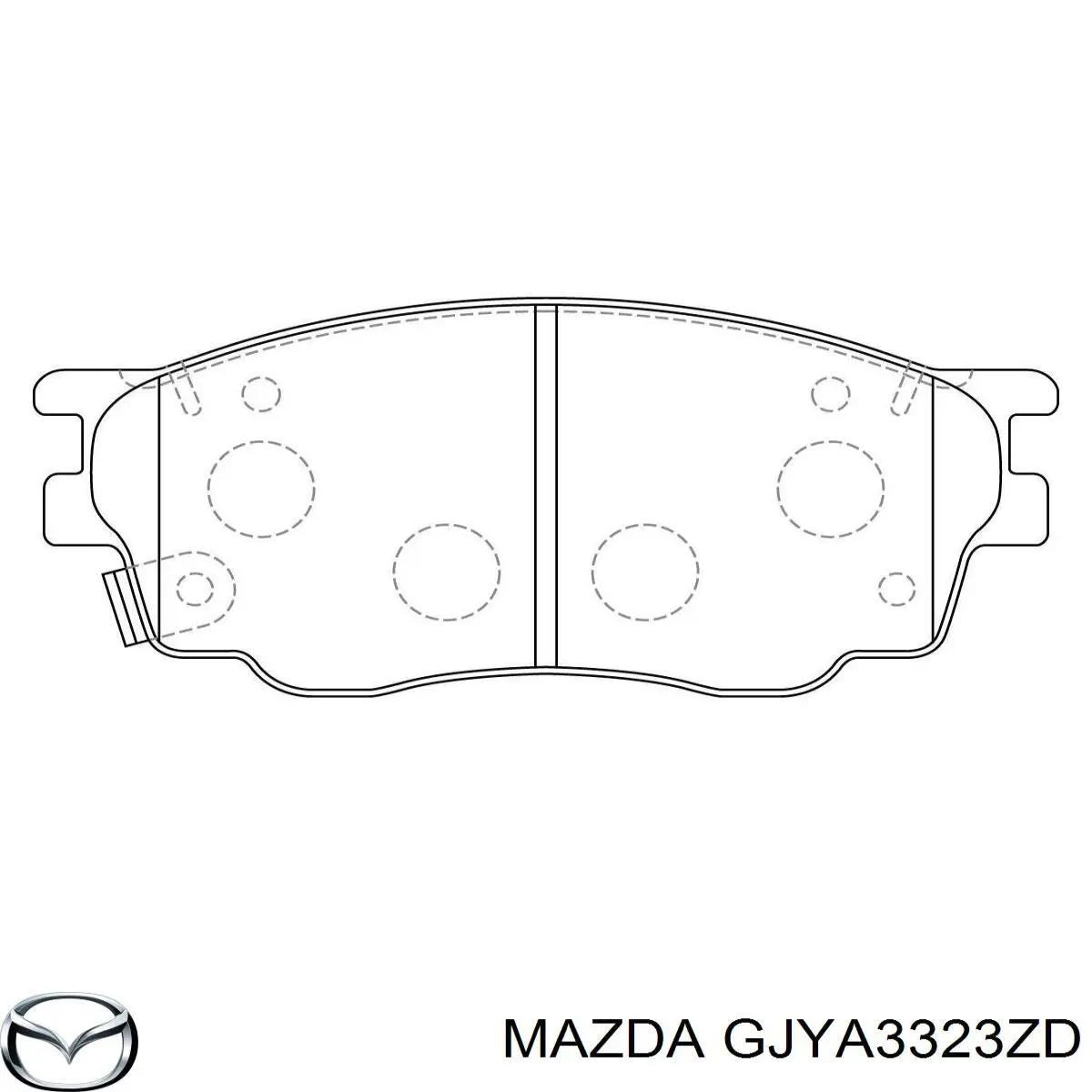 Купить GJYA3323ZD Mazda Колодки тормозные