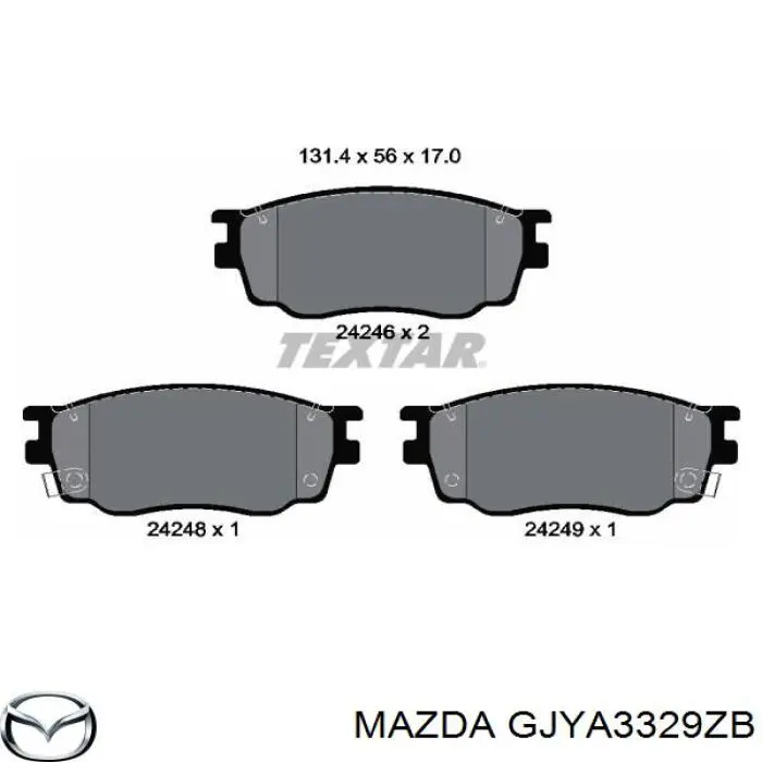 Колодки Mazda GJYA3329ZB цена, от 13.59 USD