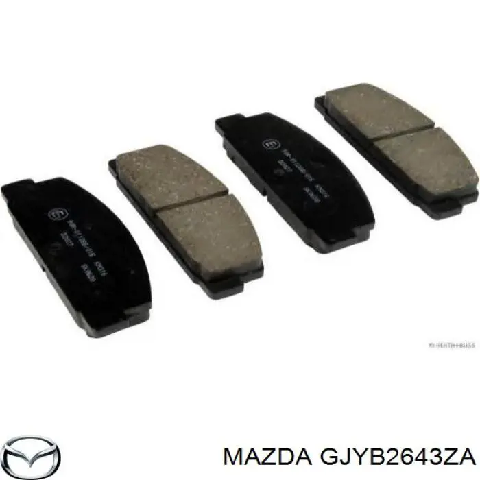 GJYB2643ZA Mazda колодки тормозные задние дисковые