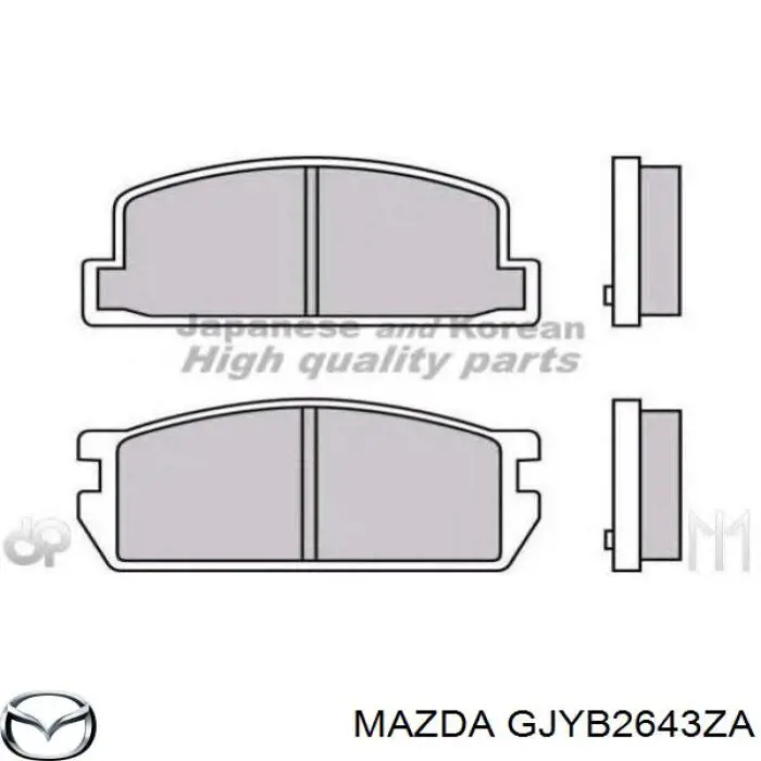 Колодки дисковые  Mazda GJYB2643ZA цена, от 15.25 USD