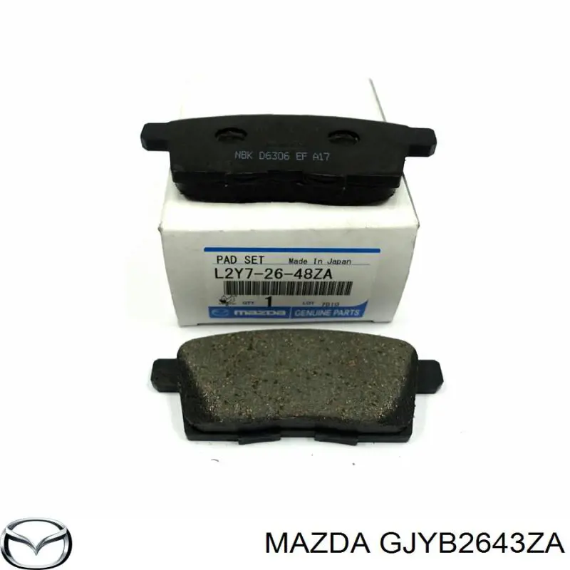 GJYB2643ZA Mazda Колодки тормозные дисковые комплект