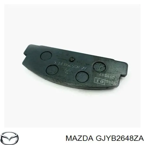 GJYB2648ZA Mazda колодки тормозные задние дисковые