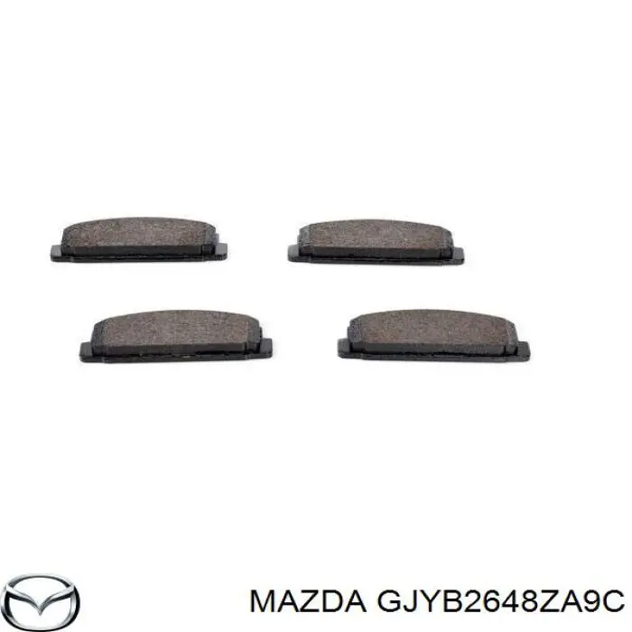 GJYB2648ZA9C Mazda колодки тормозные задние дисковые