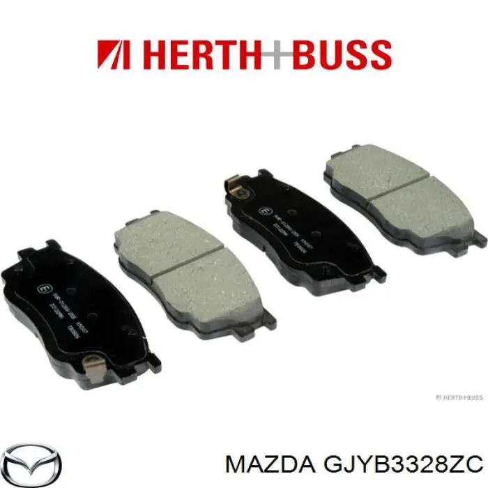 Передние тормозные колодки GJYB3328ZC Mazda