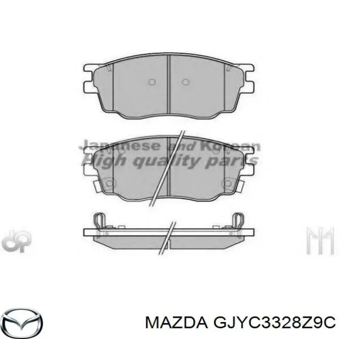 GJYC3328Z9C Mazda передние тормозные колодки