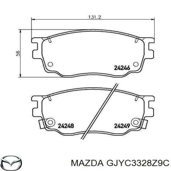 Купить GJYC3328Z9C Mazda Колодки тормозные