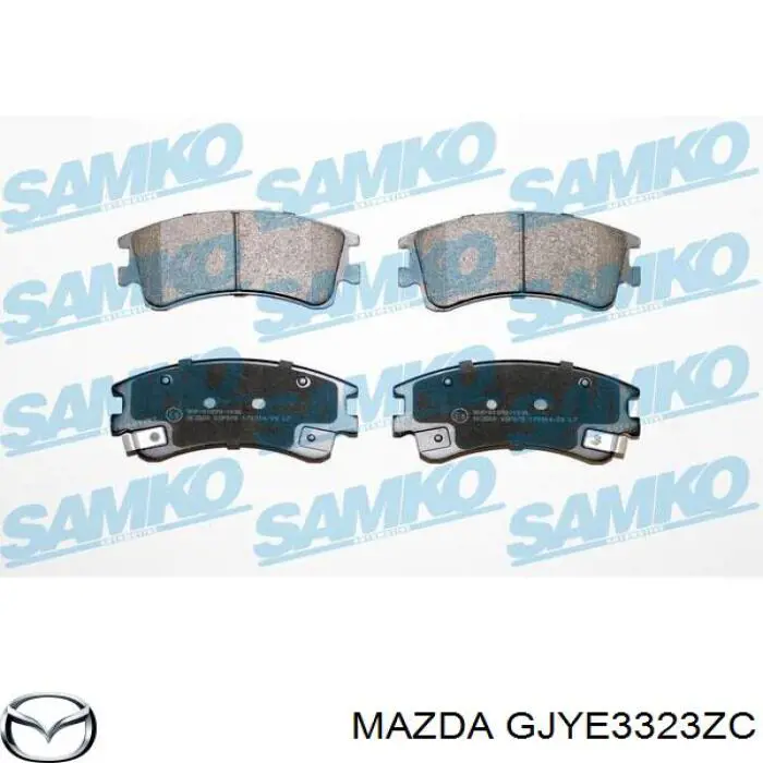 GJYE3323ZC Mazda колодки тормозные передние дисковые