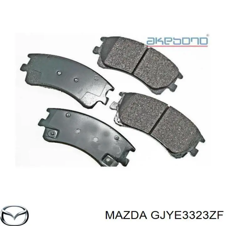 GJYE3323ZF Mazda колодки тормозные передние дисковые