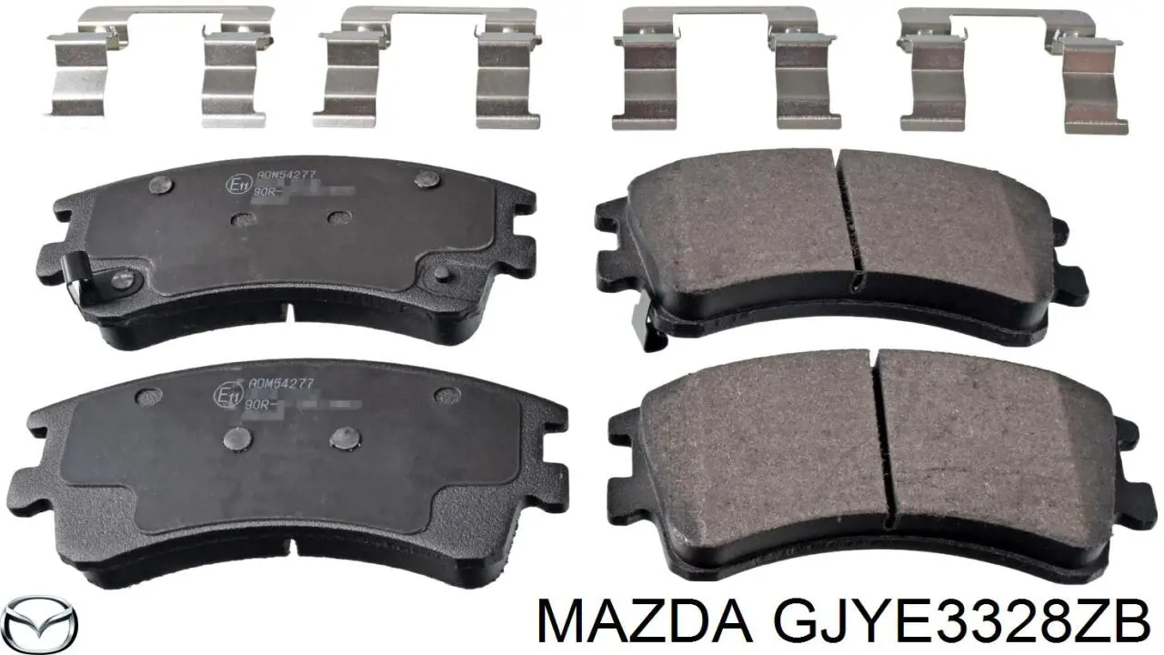 GJYE3328ZB Mazda колодки тормозные передние дисковые