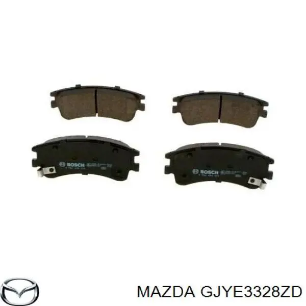 GJYE3328ZD Mazda колодки тормозные передние дисковые