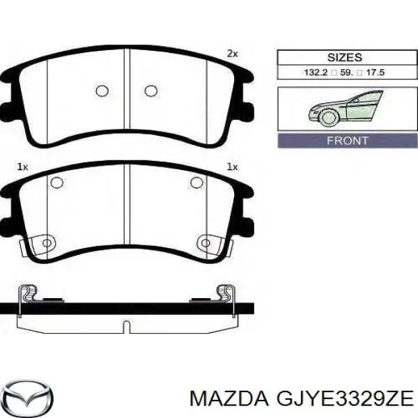 Колодки Mazda GJYE3329ZE цена, от 18.07 USD