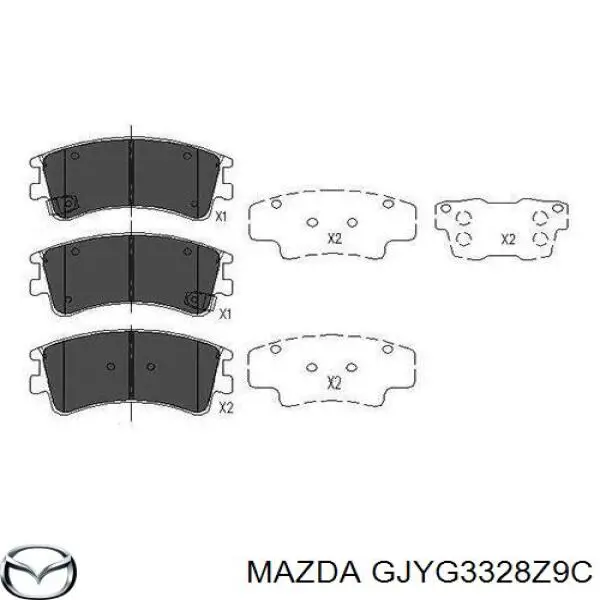 Передние тормозные колодки GJYG3328Z9C Mazda