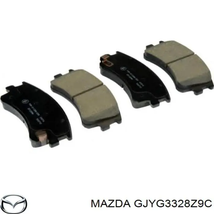 GJYG3328Z9C Mazda колодки тормозные передние дисковые