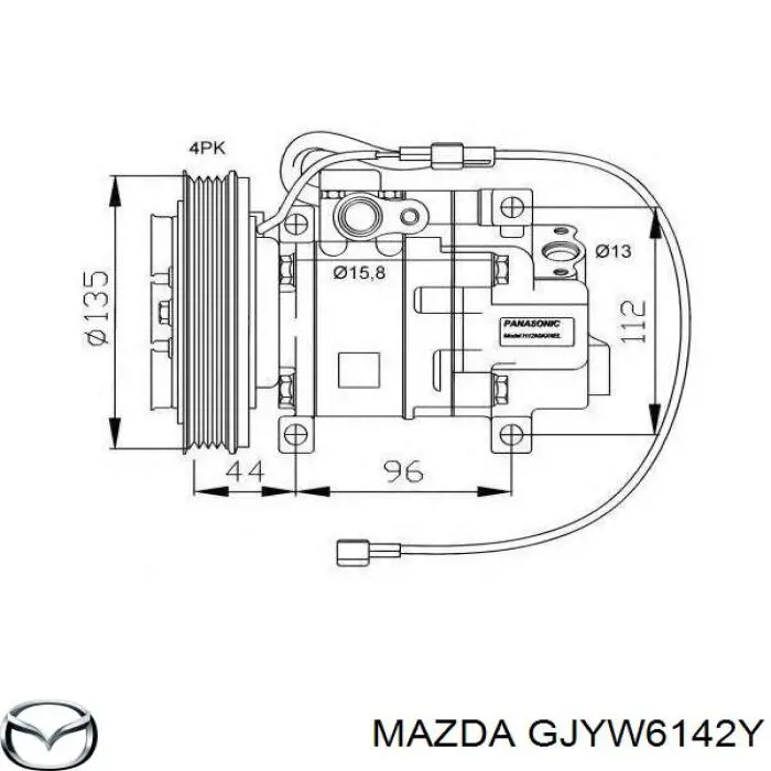 GJYW6142Y Mazda Корпус печки в сборе