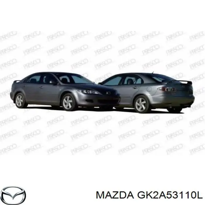 GK2A53110K Mazda suporte do radiador montado (painel de montagem de fixação das luzes)