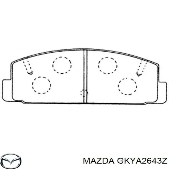 GKYA2643Z Mazda задние тормозные колодки
