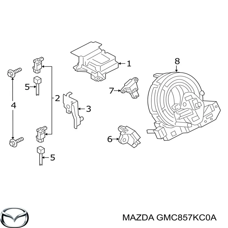 Датчик Эйрбэг передний Mazda GMC857KC0A цена, от 4.22 USD