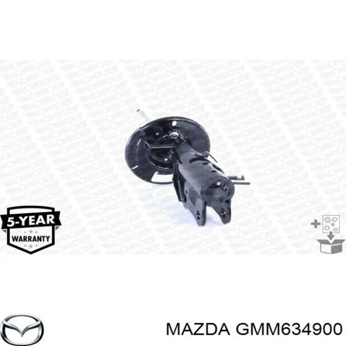 GMM634900 Mazda amortecedor dianteiro esquerdo