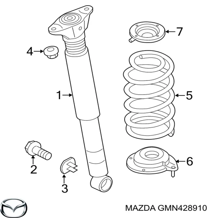 GMN428910A Mazda Амортизаторы задние