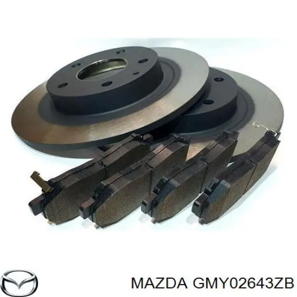 GMY02643ZB Mazda колодки тормозные задние дисковые