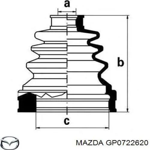 GP0722620 Mazda шрус внутренний передний левый