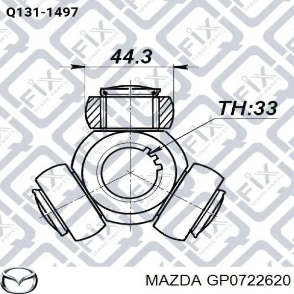 Шрус внутренний левый GP0722620 Mazda