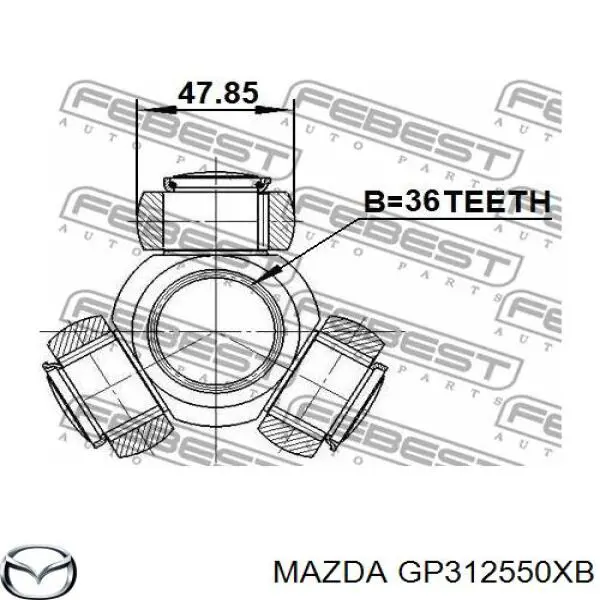 GP312550XD Mazda semieixo (acionador dianteiro direito)