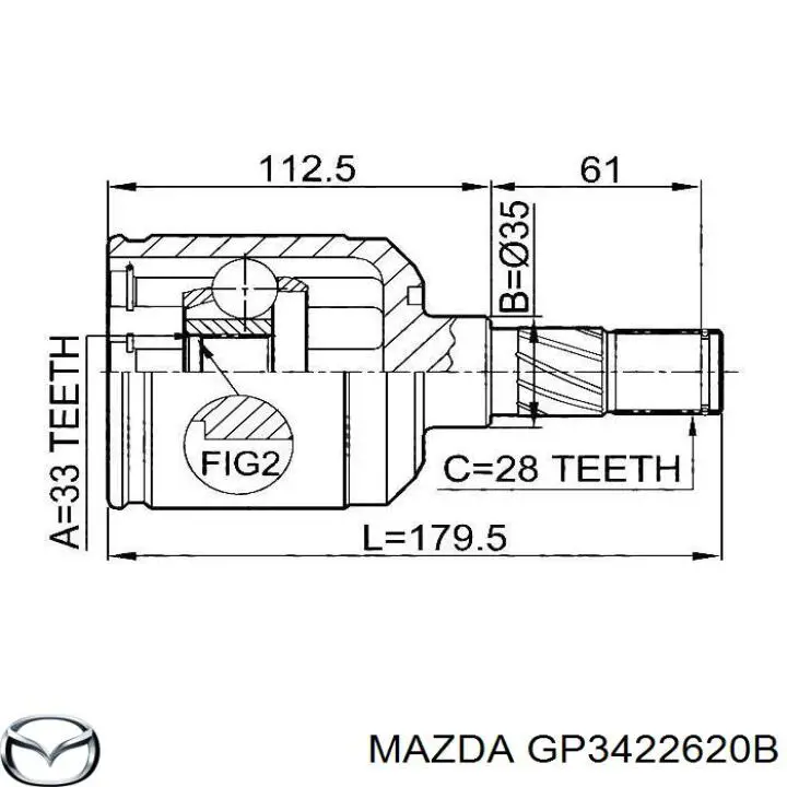  Mazda GP3422620B цена, от 63.49 USD