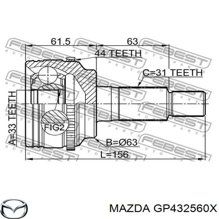 Шарнир угловых скоростей передний левый Q-fix Q1311563 цена, от 70.38 USD