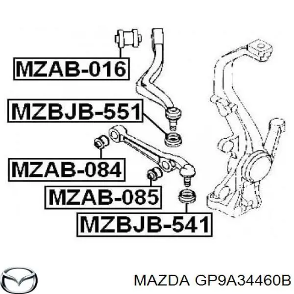 Сайлентблок передней подвески Mazda GP9A34460B цена, от 12.54 USD