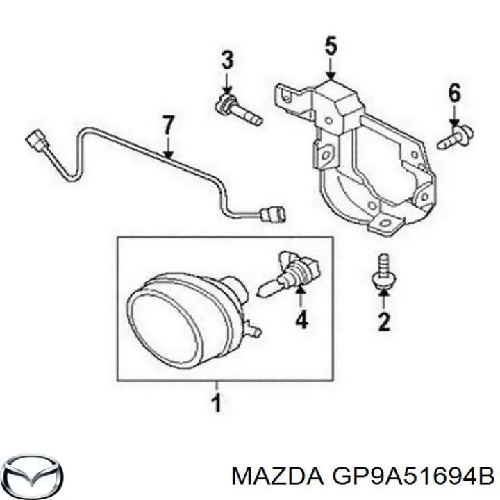 Кронштейн крепления противотуманной фары левой Mazda GP9A51694B цена, от 12.67 USD