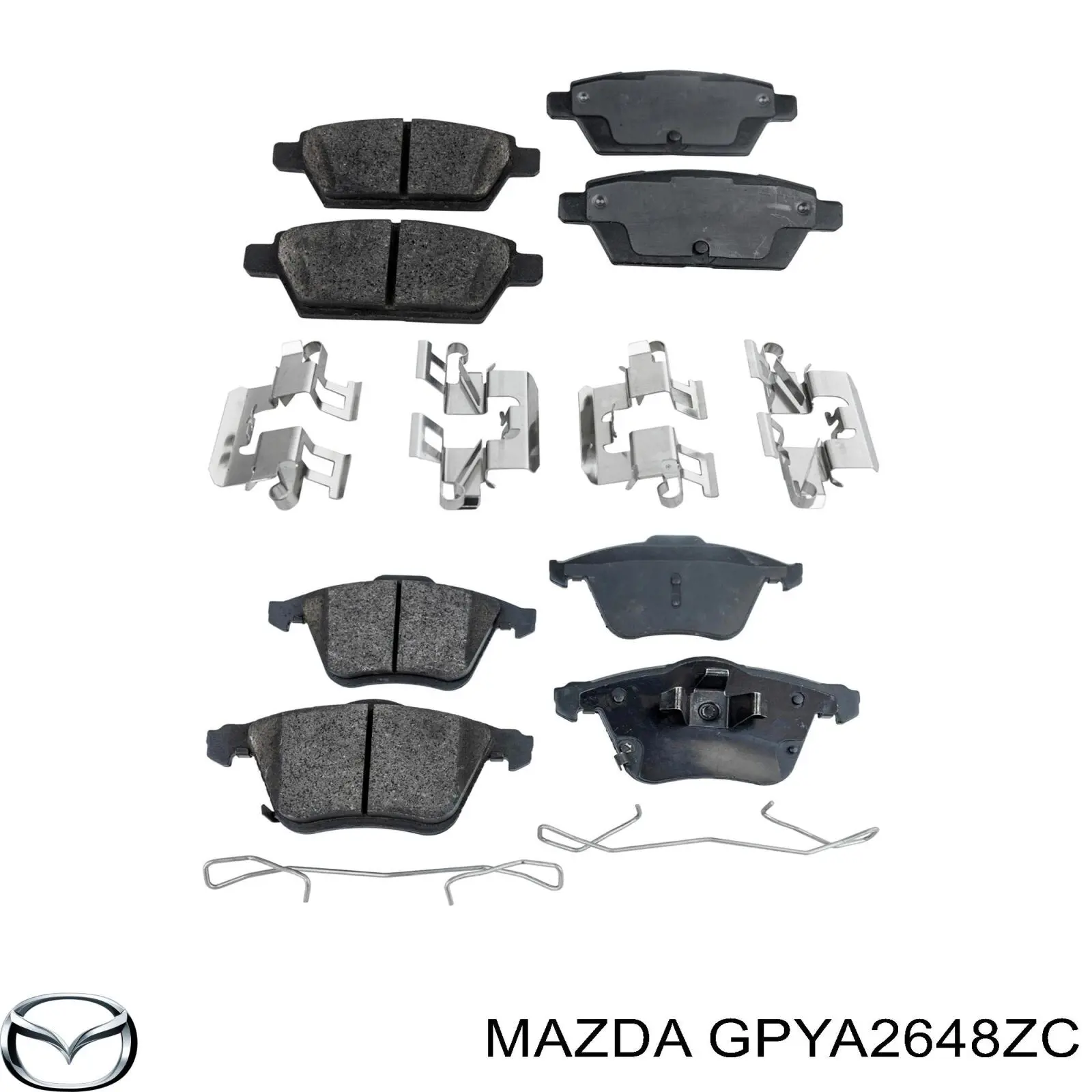 GPYA2648ZC Mazda Колодки тормозные дисковые комплект