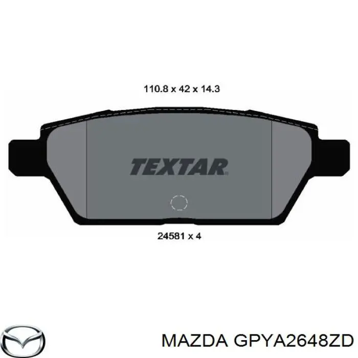 Колодки дисковые  Mazda GPYA2648ZD цена, от 20.57 USD