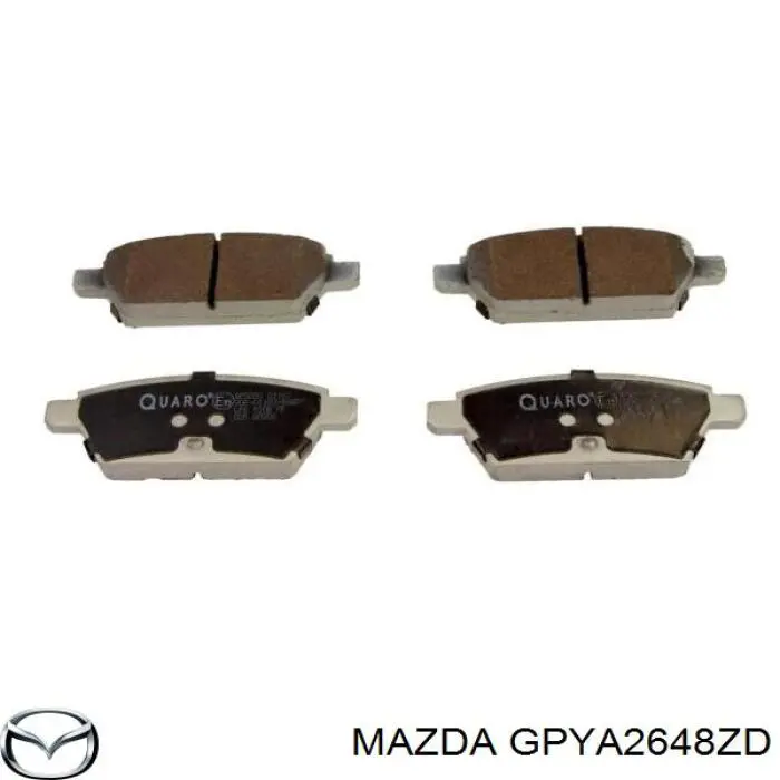 GPYA2648ZD Mazda Колодки тормозные дисковые комплект