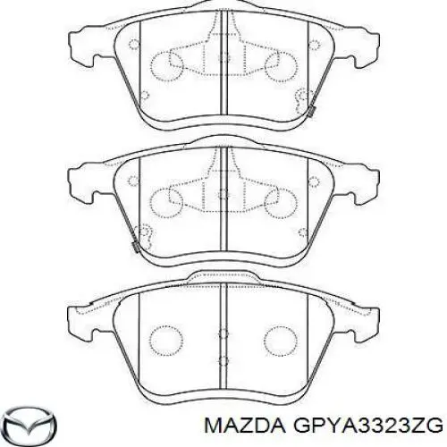 Колодки Mazda GPYA3323ZG цена, от 36.28 USD