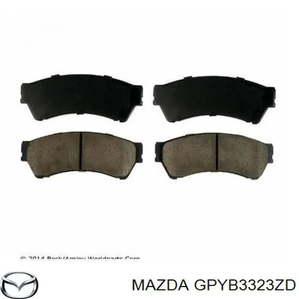 GPYB3323ZD Mazda колодки тормозные передние дисковые