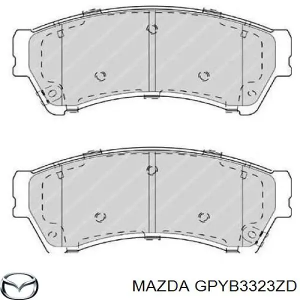 Колодки Mazda GPYB3323ZD цена, от 24.77 USD
