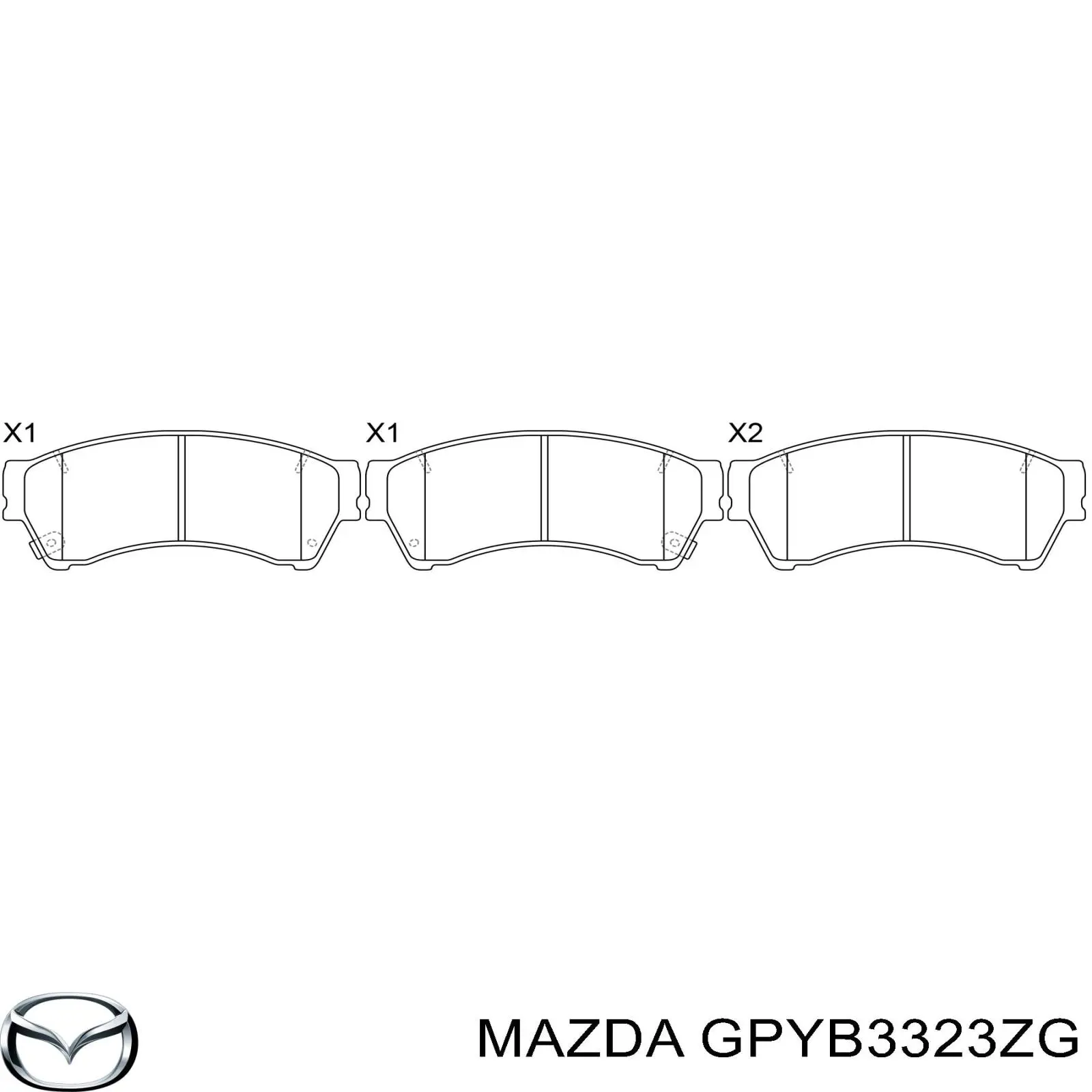 Купить GPYB3323ZG Mazda Колодки тормозные