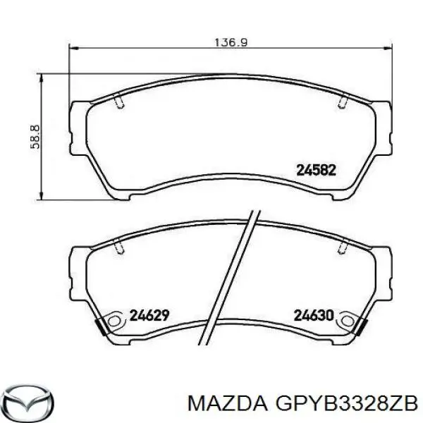 Колодки Mazda GPYB3328ZB цена, от 24.77 USD