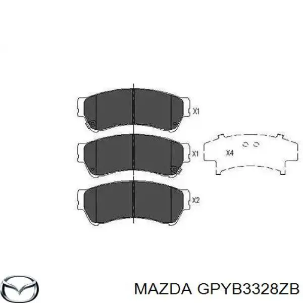 Купить GPYB3328ZB Mazda Колодки тормозные